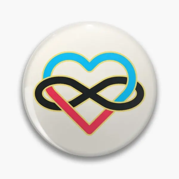 Polyamory Infinity Heart  Soft Button Pin Clothes Funny Lover Cute Badge Metal Hat Jewelry Fashion Gift Cartoon Collar Creative