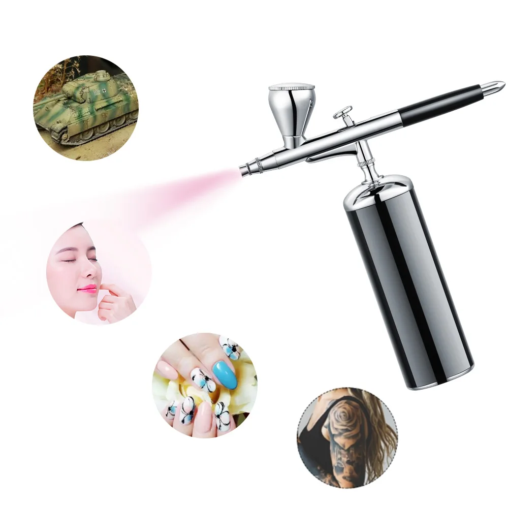 Rechargeable Airbrush Kit High Pressure Electric Mini Handhold Cosmetics Air Brush Scale Models Makeup Nail Art Compressor Set