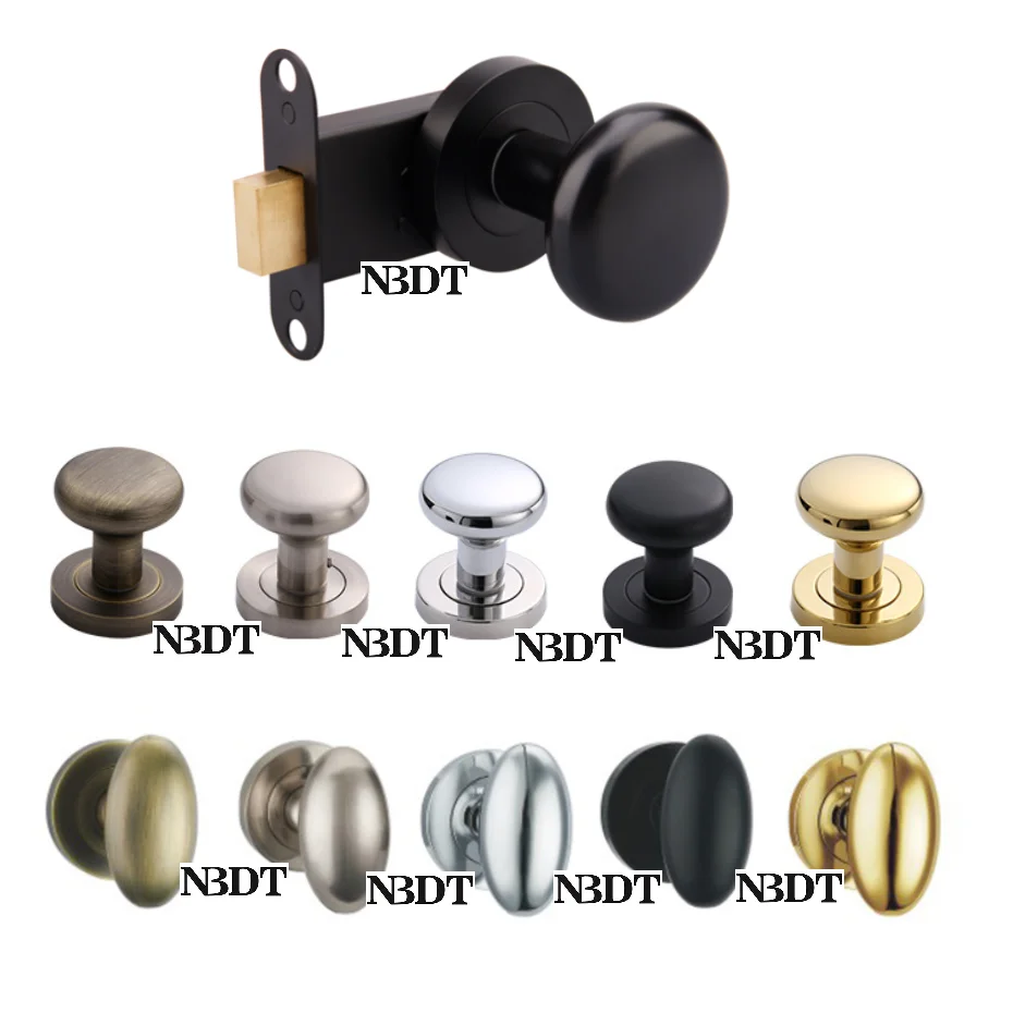 

Zinc Alloy Oval Egg Biscuit Knob Privacy Conceal Passage Door Lock Deadbolt Gold Bronze Brushed Nickel Chrome Matte Black