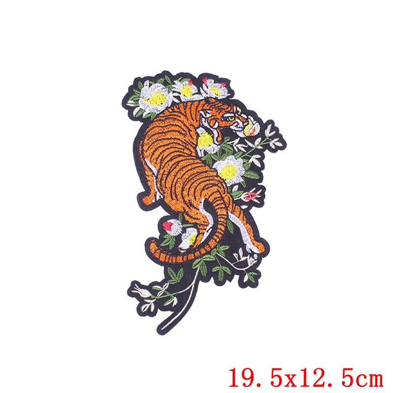 Pulaqi Big Rock Skull Patch Embroidered Patches Iron On Stripes For Clothes Jacket Ironing Patches Motorcycle Big Letter Badges