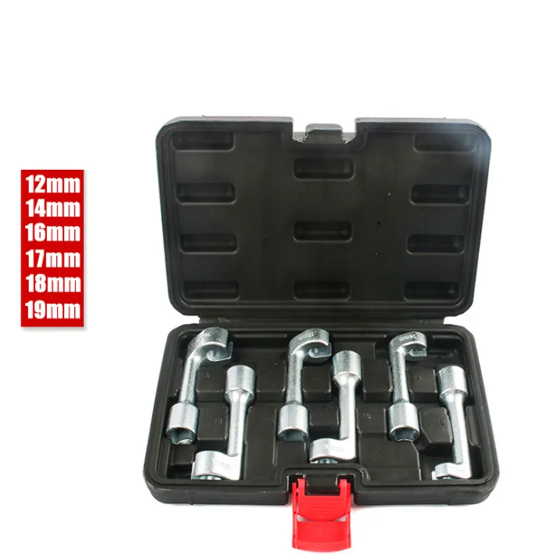 

6PCS 1/2" Drive L-Type Open Ended Ring Wrench Socket Set Special Wrench Tool For Nuts And Bolts 12/14/16/17/18/19mm