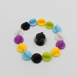 50pcs 11x8mm Rubber Pins Back Brooch Buckle Button Clasps For Butterfly Brooch Back Caps DIY Jewelry findings Accessories
