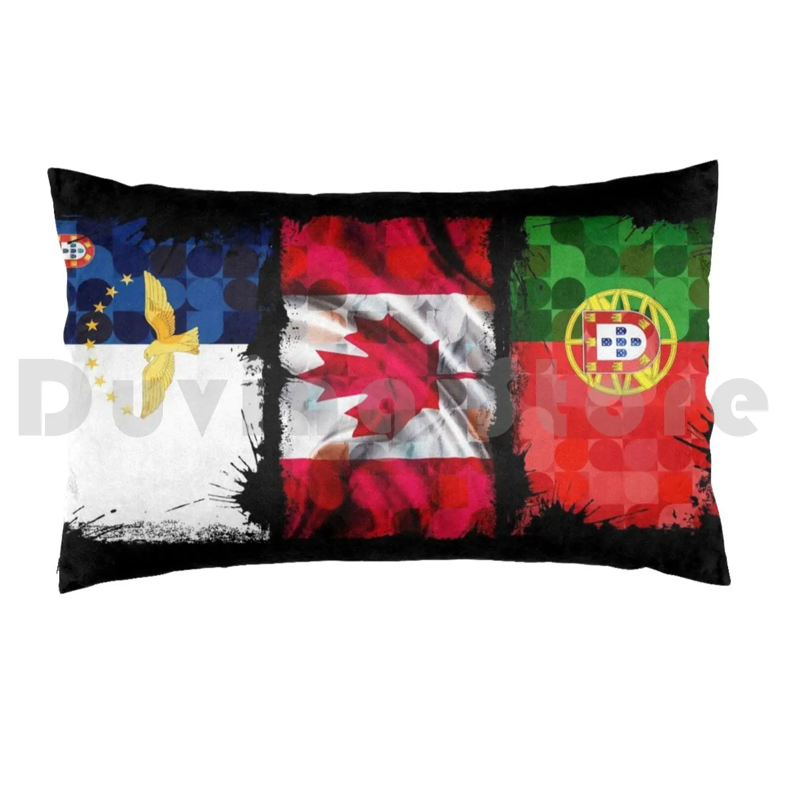 Portuguese CanadianPillow case Canada Portugal Azores