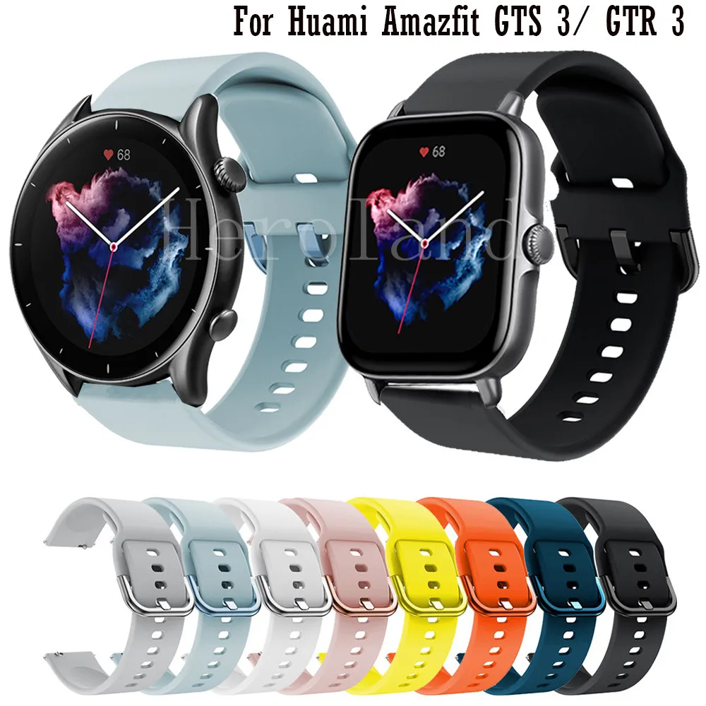 Watchband Silicone For Amazfit GTR mini/GTR 4 3 Pro 2/Amazfit GTS 4 3 2 2e Strap Smart Wristbands Bracelet 20mm 22mm Watchstrap image 6