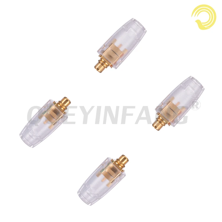 QUEYINFANG MMCX Male Connector Earphone Pin MMCX Male Plug Audio Jack Adapter For UE900 SE535 SE215 W10CX W20 W30 Plastic Shell