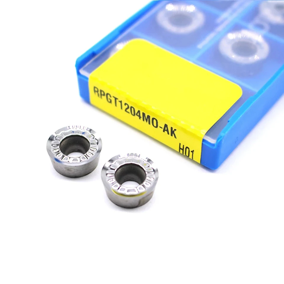 10 Chiếc RCGT1204MO AK H01 Nhôm Lưỡi Dao RPGT1204 Tiện Dụng Cụ Cắt Dụng Cụ Xoay CNC Công Cụ Xử Lý Nhôm Và Đồng