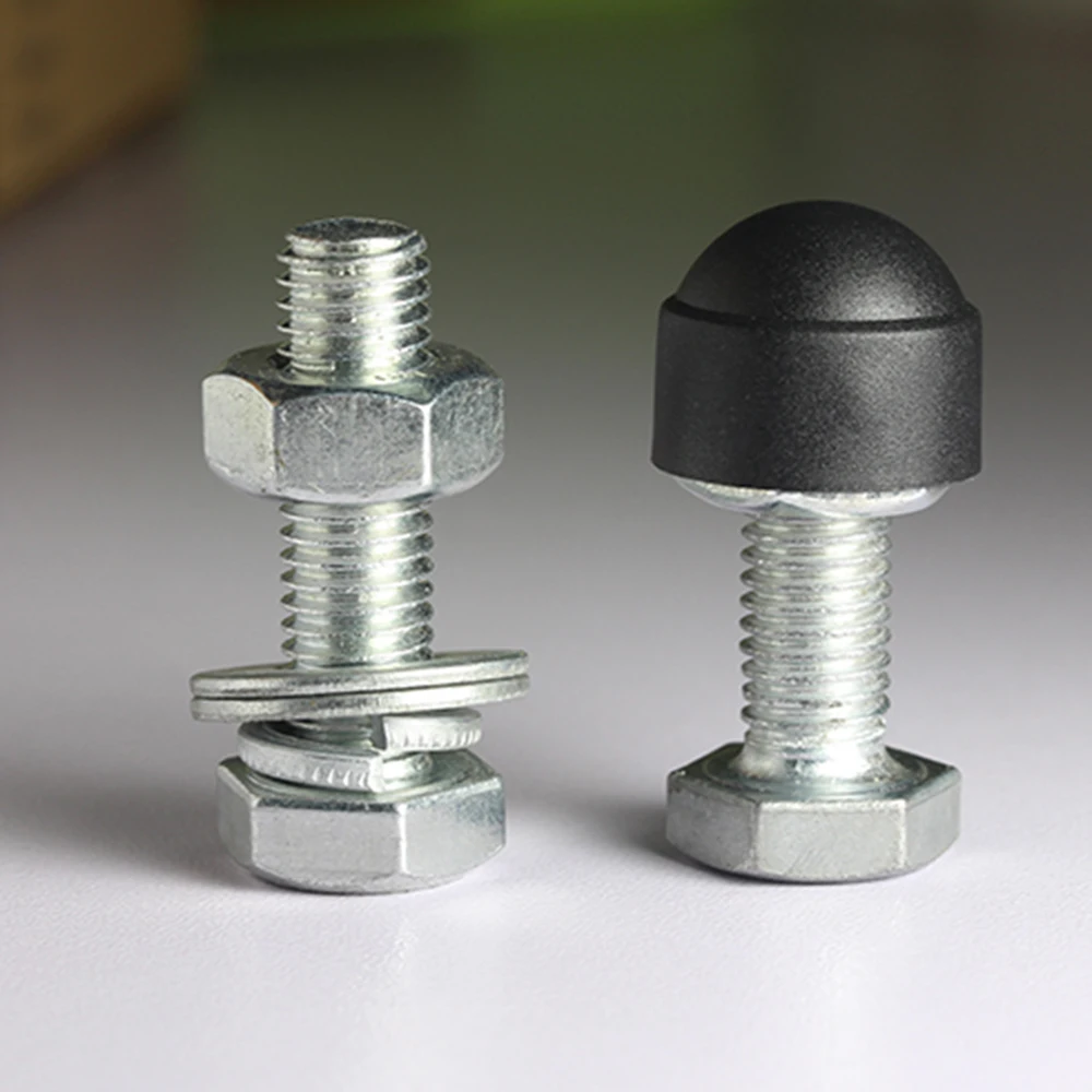 50Pcs M4 M5 M6 M8 M10 M12 Bolt Nut Dome Protection Caps Covers Exposed Hexagon Plastic