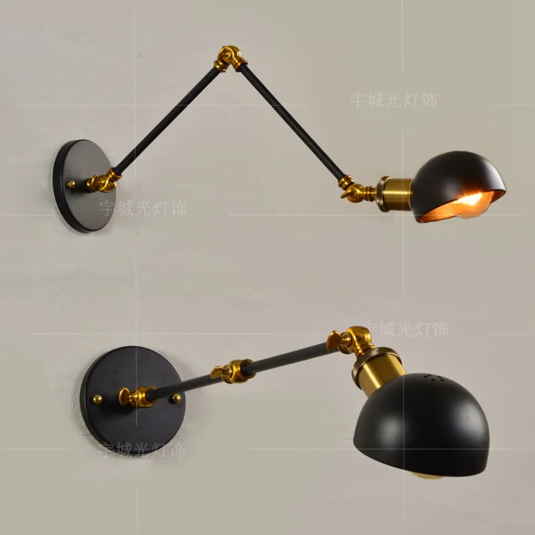 6pcs Rural Wall Lamp Trumpet Manipulator Flexible Long Rod Universal Room Bedside Restaurant Wall Lamp