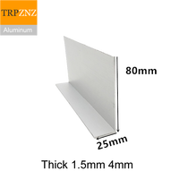 25x80mm thick 1.5mm 4mm 6063 Right  Angle aluminum,L-shaped aluminum alloy,Aluminum edging triangle profile,Decoration Materials