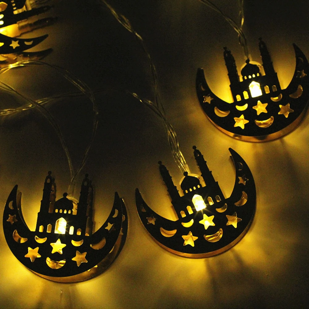 1.65m Castle LED String Light 10LED lampada String Holiday Home Decoration per Ramadan Eid Party Decor