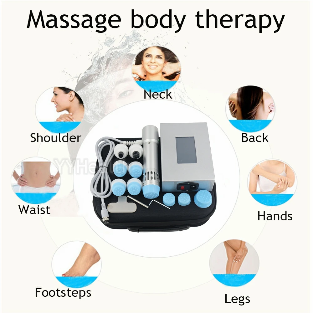 Máquina portátil de terapia de ondas de choque para masaje, tratamiento de ondas ED para aliviar el dolor muscular de hombros, masajeador para tratamiento de salud