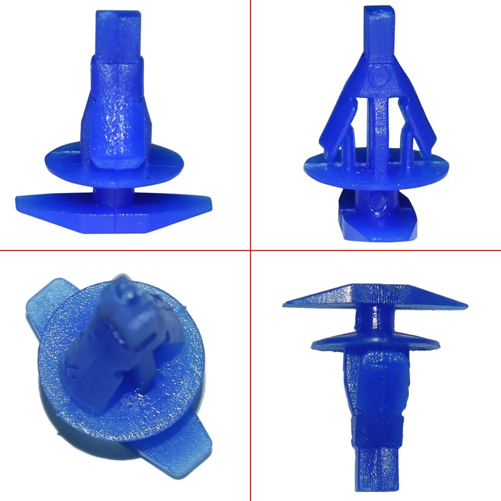 50PCS Blue Auto Fasteners Car Door Window Sealing Strip Weatherstrip Retainer Clips Fit For VW For Honda For Toyota