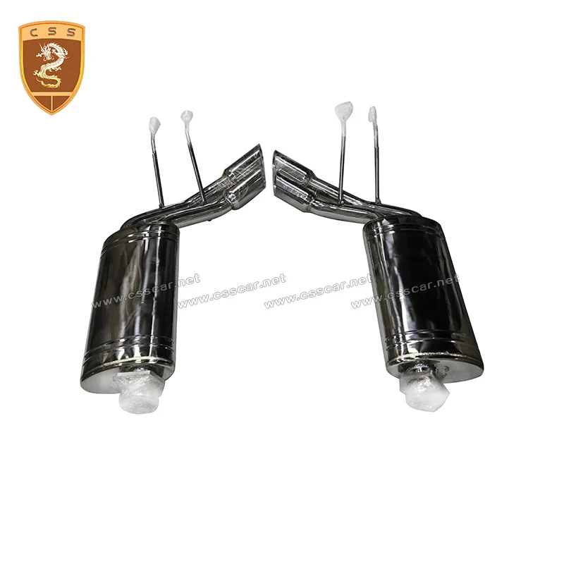 

CSSCAR Hot Sale 2pcs BS Style Automobile exhaust pipes Silver Stainless Steel Exhaust Dual Car For Benz G Class W463 Car Model