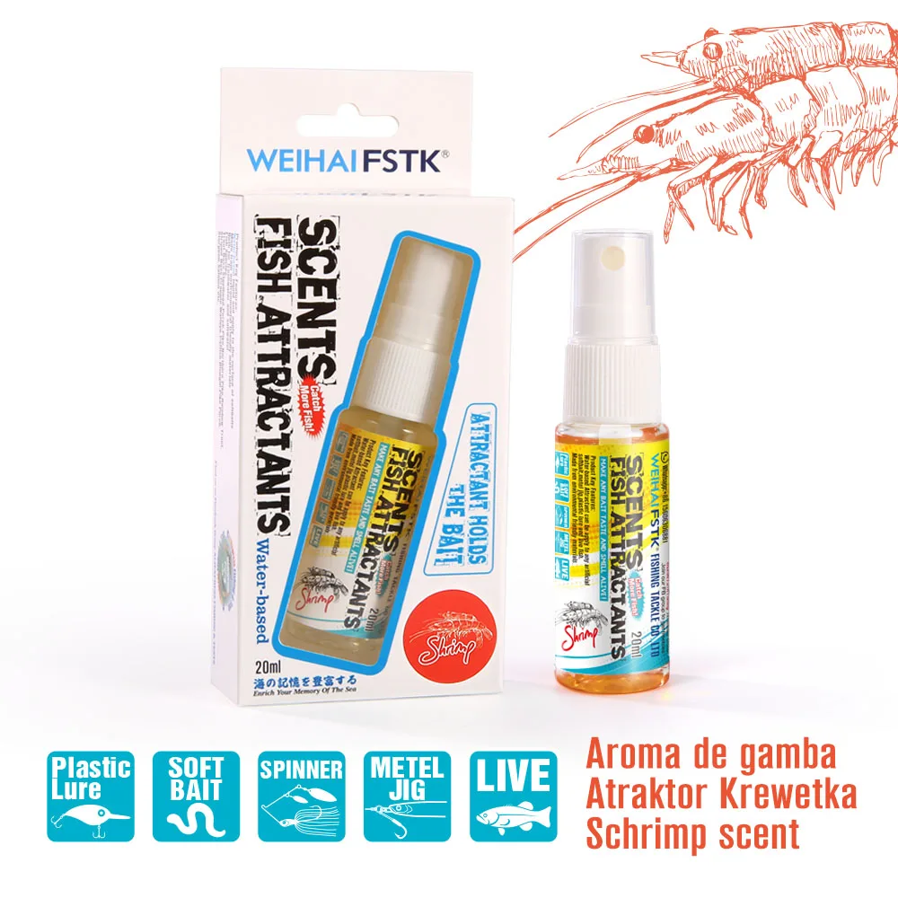 FSTK parfums fort poisson crevettes attractif gabarit métallique parfum de pêche saveur huile parfums odeur de omage pour toutes sortes de leurres et d'appâts  18