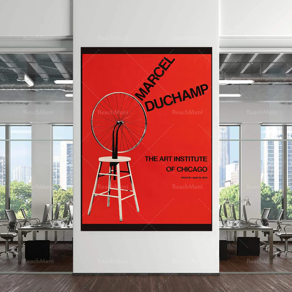 Marcel Duchamp 1974 Chicago Exhibition Poster | Vintage Art Exhibition Poster