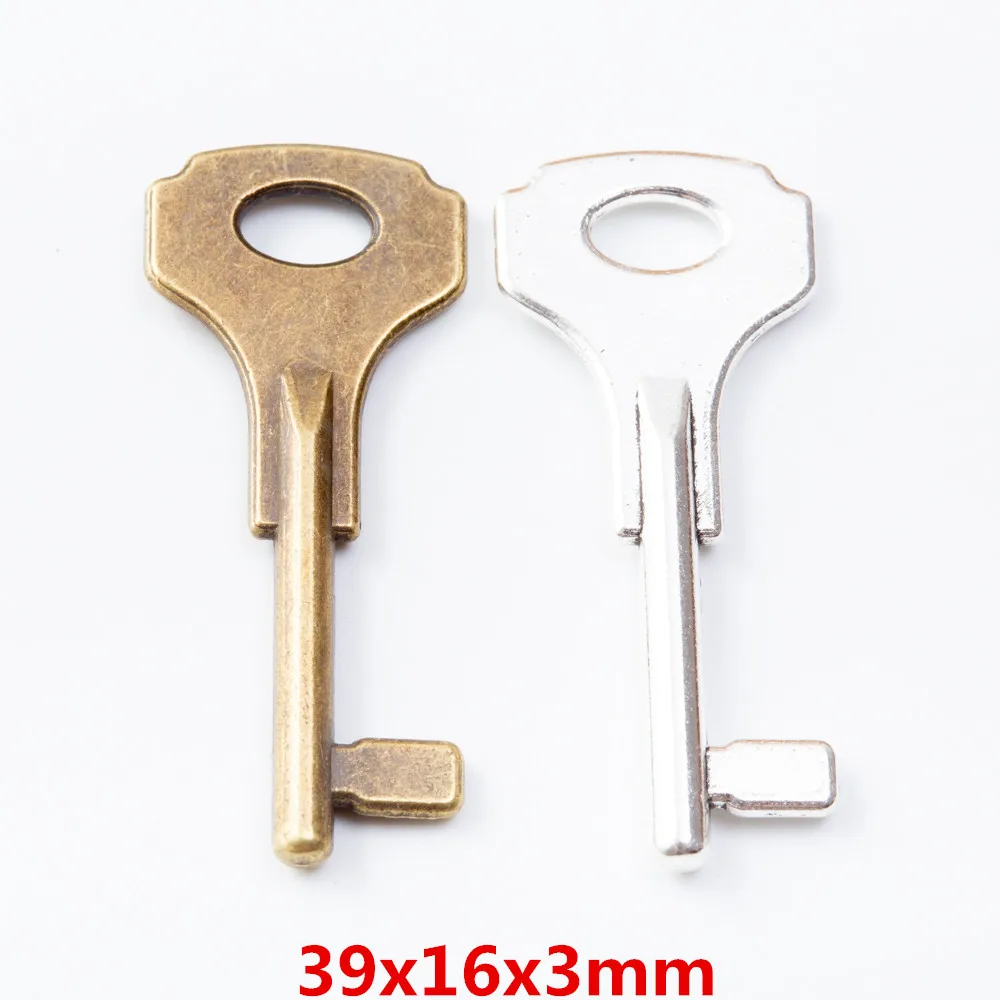 

20 pieces of retro metal zinc alloy key pendant for DIY handmade jewelry necklace making 7090