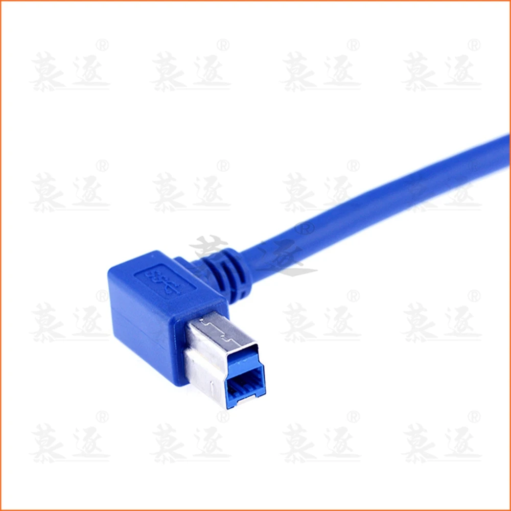 USB 3,0 Typ A Stecker auf B Stecker 90 grad ellenbogen Abgewinkelt Drucker Kabel Blau 0,6 m 1m 1,8 m 3m