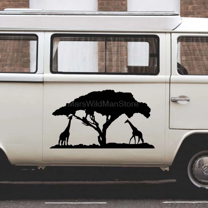 

Giraffe Silhouette Wall Sticker Decal Africa Landscape Vinyl House Murals For Living Room Car Decoration