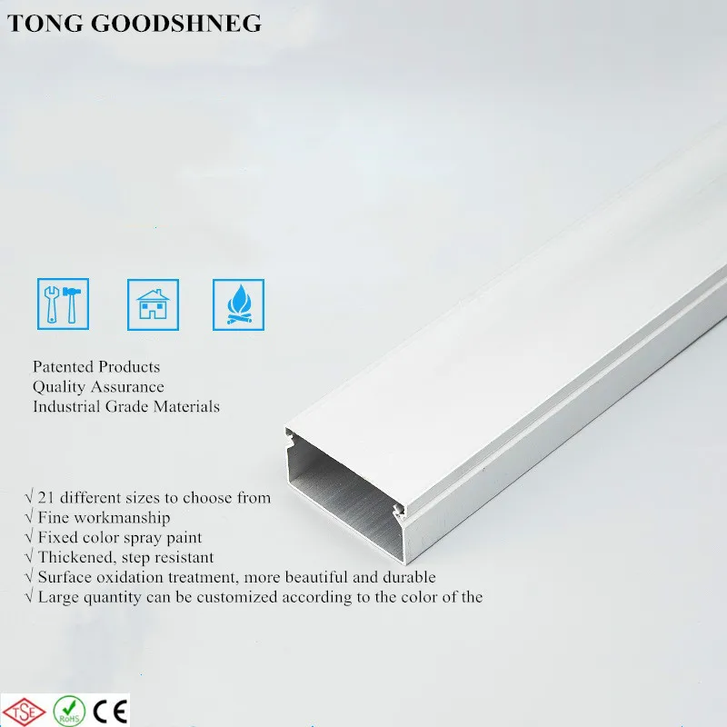 Aluminum Alloy Wire channel,Thickened Metal Bridge Frame Decorative Wiring Snap Pressure Floor Cord Cover,Overfloor Cord Protect