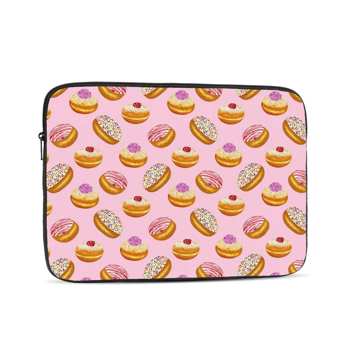 Hand Drawn Watercolor Seamless Pattern Of Colorful Donuts Computer ipad Laptop Cover Case Laptop Sleeve Bag Portable Cover