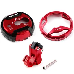 Artudatech-gancho para casco de motocicleta, cubierta del tanque de aceite y tapa del interruptor de encendido para Yamaha Nmax 125, 150, 155, 2015, 2016, 2017, 2018, 2019