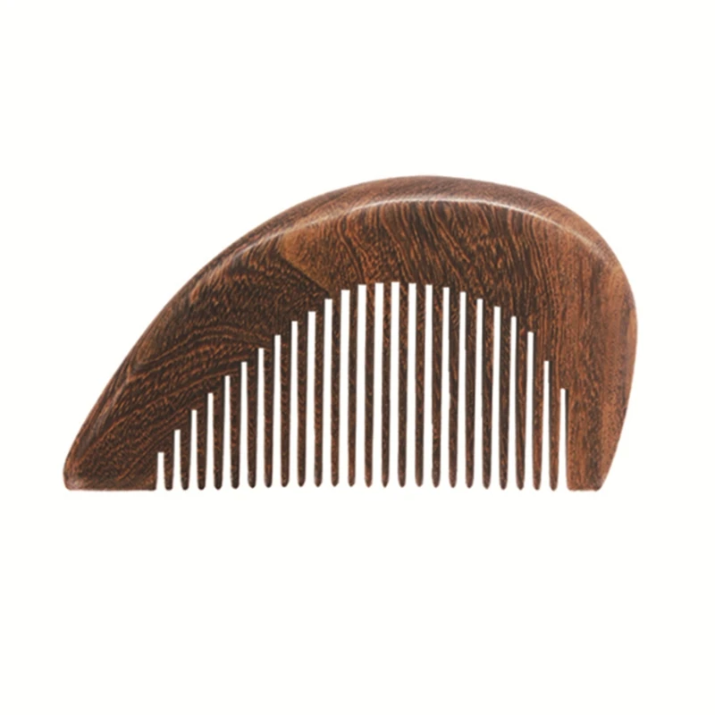 100pcs Black sandalwood Heart shaped comb Wood Massage straight hair combs For lovers