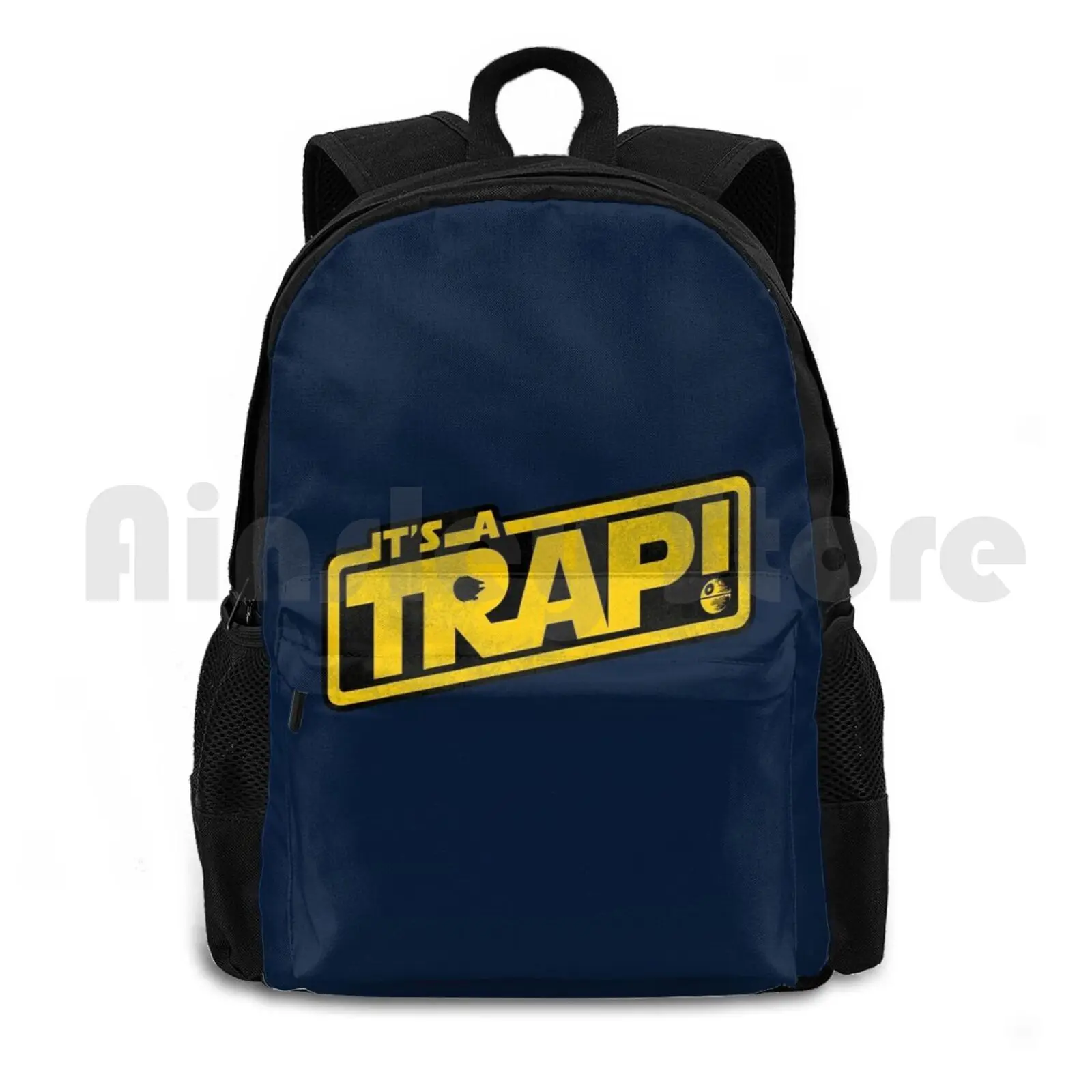 It's A Trap! Outdoor Hiking Backpack Riding Climbing Sports Bag Parody Pop Culture Geek Nerd Trap Funny Typography Cool Vader