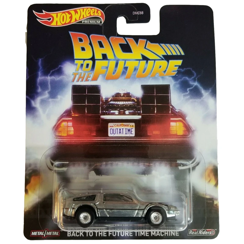 Hot Wheels Cars Premium DMC55 BACK TO THE FUTURE TIME MACHINE Ghostbusters ECTO-1 Lamborghini 1/64 Diecast Model Toy Vechiles