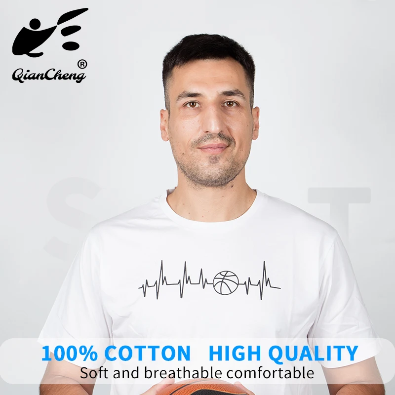 100%Cotton Spring Autumn Men Women Slim-type Elastic Force Breathable Short Sleeve Fitness Motion Comprehensive Training T Shirt