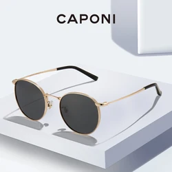 CAPONI Design Round Women Sunglasses Polarized Anti-UV Ray Muti Colors Trending Branded Shades For Female Oculos de sol CP1871