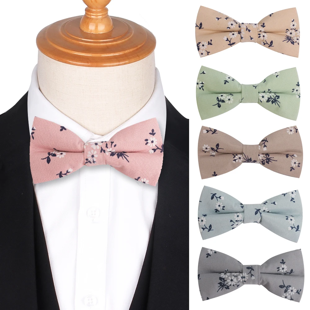 

Cotton Bowtie Casual Shirts Bow tie For Men Women Adult Floral Bow Ties For Wedding Party Bow knot Boys Bowties Cravats