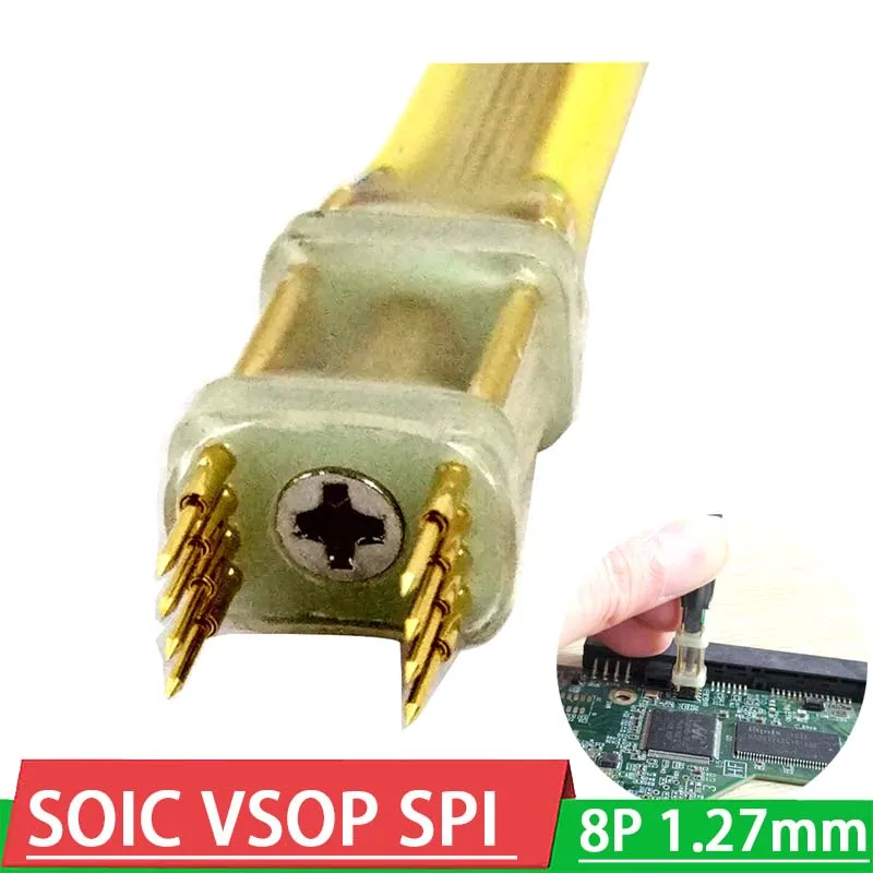 SOP WSON SOIC VSOP SPI FLASH SOP8 8P 1.27mm osprzęt do programowania spinka spalenie sondy do pobrania 8pin