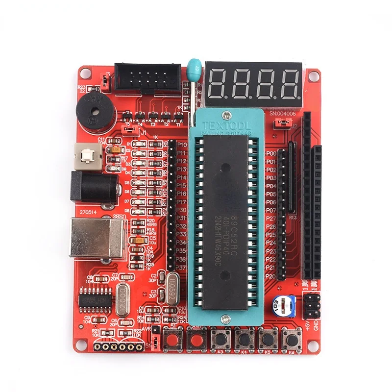 51 single chip microcomputer development board STC89C52 minimum system core board learning board supports XP / win8 / win10