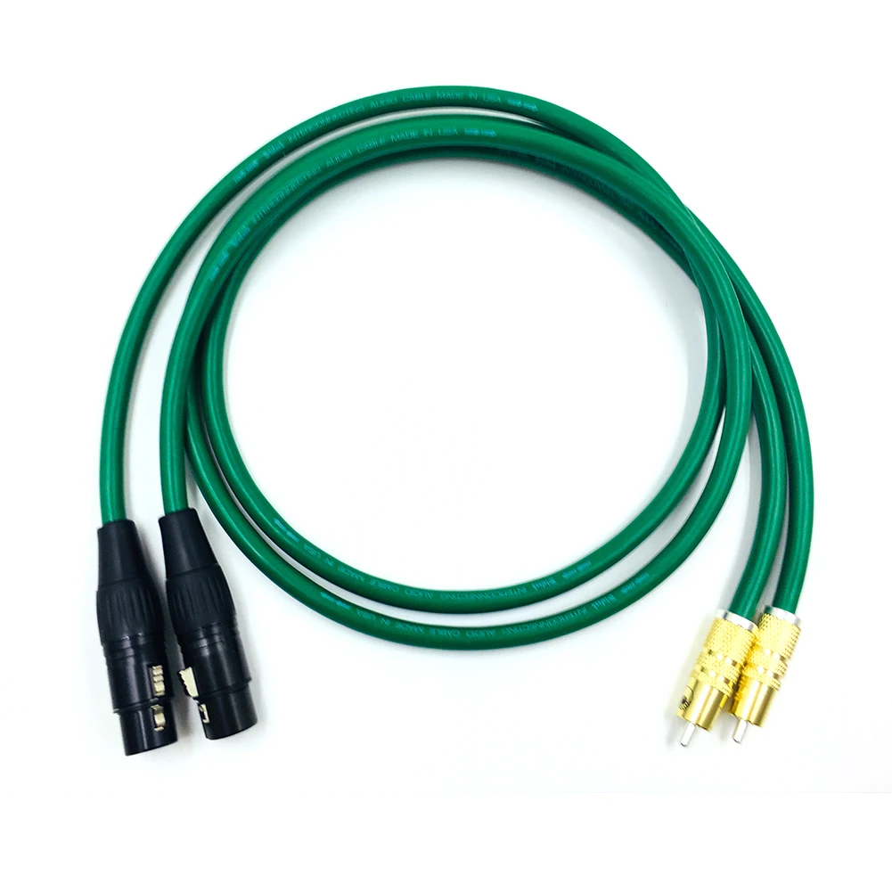 Par de alta fidelidade tipo-cardas rca para xlr balacado cabo de áudio rca macho para xlr fêmea cabo de interconexão com mcintosh eua-cabo