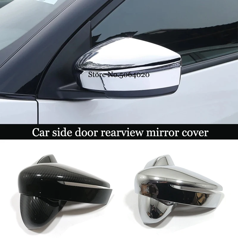 

For Nissan Versa SR 2015-2019 Accessories ABS Chrome/Carbon fiber Car rearview mirror cover Cover Trim Sticker Car Styling 2pcs