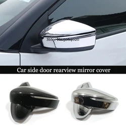 For Nissan Versa SR 2015-2019 Accessories ABS Chrome/Carbon fiber Car rearview mirror cover Cover Trim Sticker Car Styling 2pcs