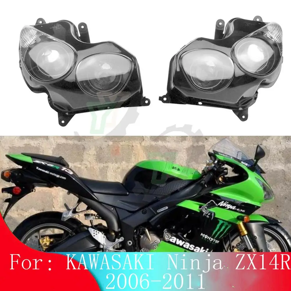 

ZZR 1400 For KAWASAKI Ninja ZX14R/ZX 14 R 2006 2007 2008 2009 2010 2011 Front Headlight Headlamp Head Light Lighting Lamp ZX 14R