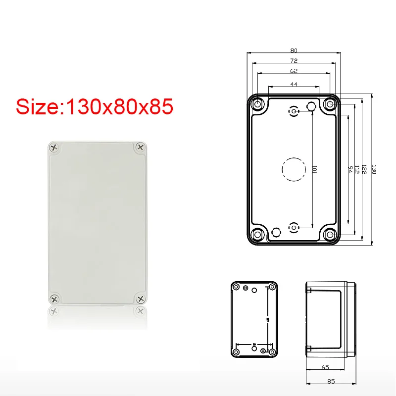 Waterproof Plastic Enclosure Box Electronic IP67 Project Box ABS Nylon Junction Box 100x100x100  125x125x75 130x80x85 180x80x70