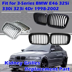 Rhyming Kidney Grille Front Bumper Radiato Guard Grill Fit For 3 Series BMW E46 Sedan 325i 330i 323i 1998 - 2002 Car Accessories