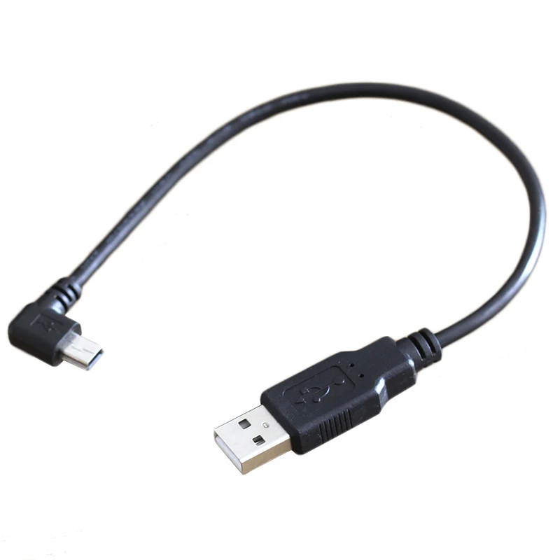 20cm 0.2m USB 2.0 Male to MINI USB 2.0 Male 90 Degree Angled cable  mini USB  left or right Angled  Data Charging Cable