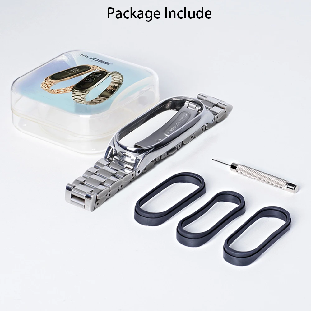 금속 스트랩 Mi 밴드 5 4 3 스테인레스 스틸 팔찌 Mi 밴드 6 스트랩 Mi 밴드 3 Xio mi 밴드 남성용