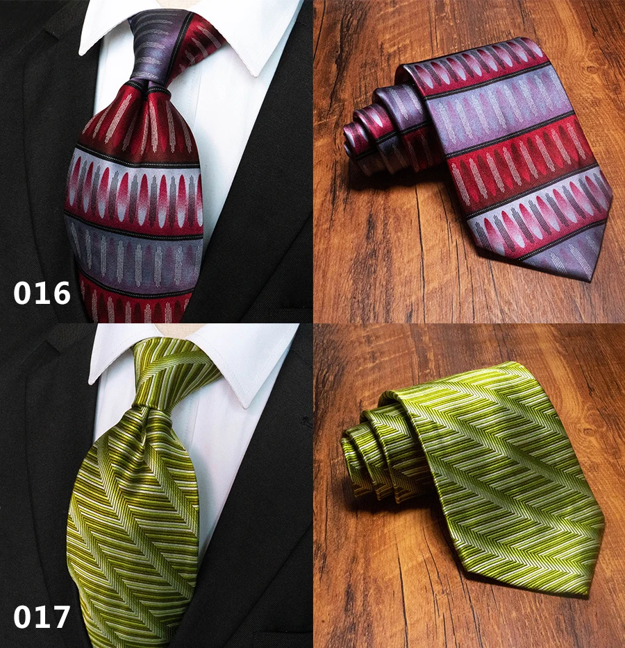 Classic Vintage Mens Tie Handmade 10cm 100% Silk Printed Necktie Geometric Checked Jacquard Ties For Man Business Wedding Gift