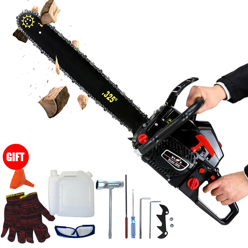 9800W Chainsaw Logging Saw High-power Professional Wood Cutter Chain Saw Gasoline Chainsaw Tree Cutting Machine