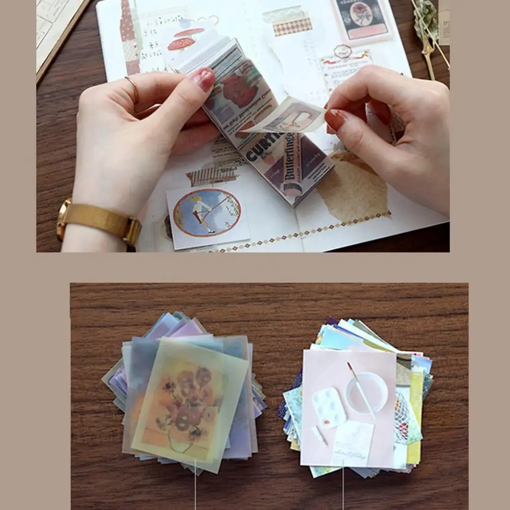 400Pcs/Set Scrapbooking Paper Universal Decorative Nice-looking Craft Background Material Paper for Diary