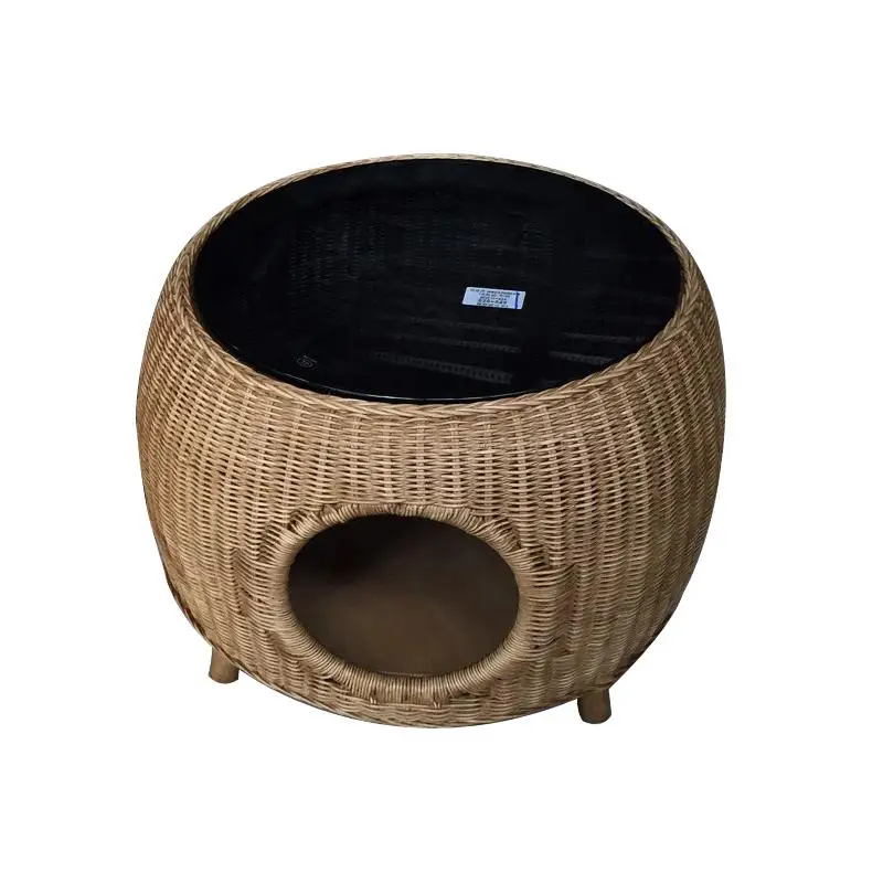 Cat litter rattan cat room cat villa pet dog nest small dog Teddy cat sharing coffee table four seasons universal