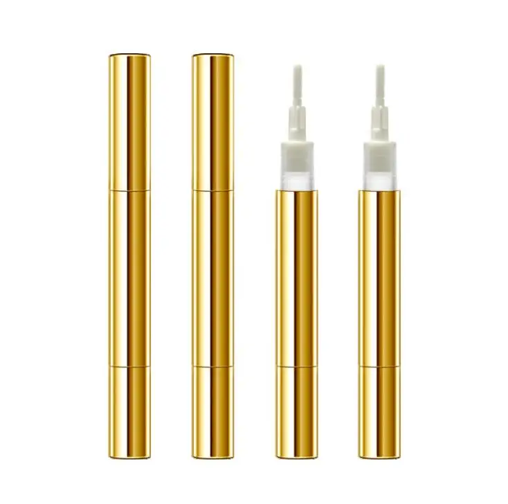 200pcs 3ml Empty gold Twist Pen Cosmetic Container Lip Gloss Eyelash Growth manicure Nail Care maquiagem  SN47