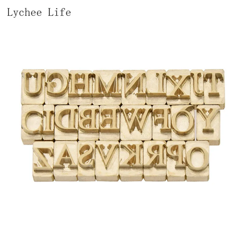 Lychee Life Leather Hot Stamping Machine Mold Tools DIY Word Punch Template Cutter Laser Cut Alphabet Mold Handmade Craft