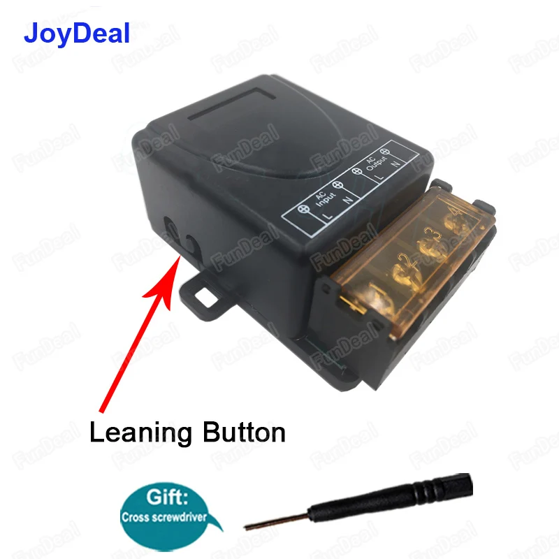 JoyDeal 433 MHz Universal AC 220V 1CH 30A Wireless RF Relay Receiver Module Water Pump Motor Power On Off Remote Control Switch