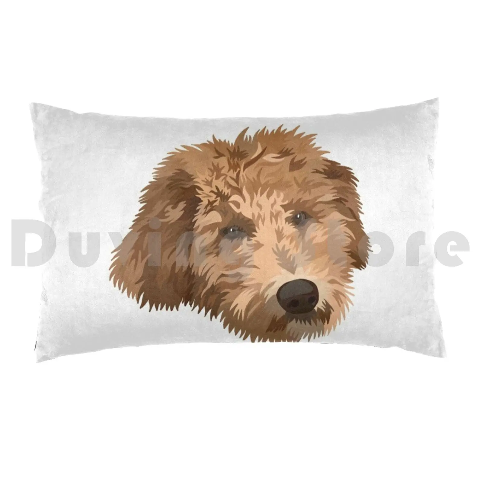 Vector Puppy Head Pillow Case Printed 50x75 Golden Girl Golden Poodle Black Lab Dachshund Wiener Dog Sausage