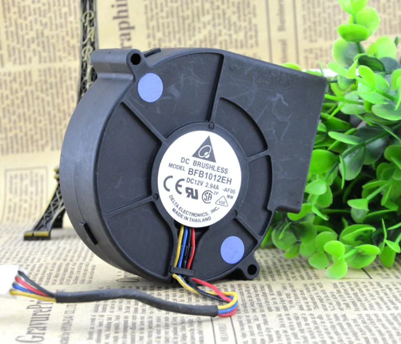 BFB1012EH 9733 12V 2.94A 9cm 4 와이어 더블 볼 공기 팬 원심 송풍기 9cm 4 와이어, 1 개
